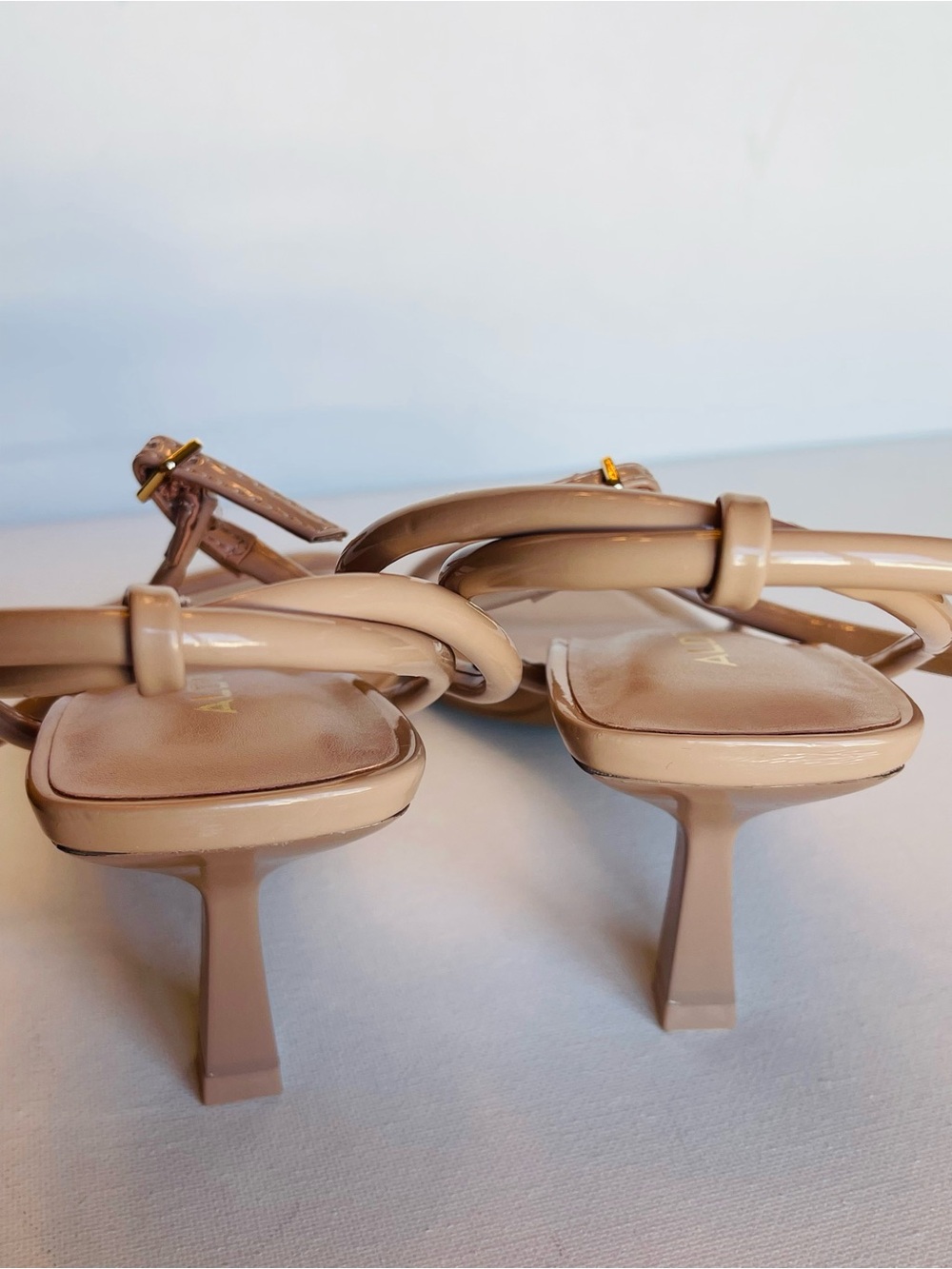NEW ALDO DIME ANKLE STRAPPY SANDAL IN BONE WOMENS 7 - Picture 10 of 17
